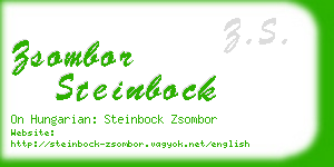 zsombor steinbock business card